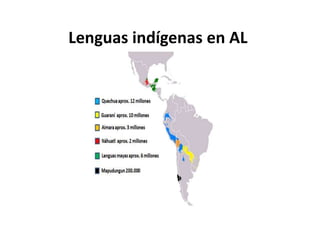 Lenguas indígenas en AL
 