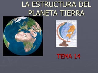 LA ESTRUCTURA DEL
  PLANETA TIERRA




        TEMA 14
 