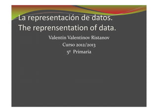 La representación de datos.
The reprensentation of data.
Valentín Valentinov Ristanov
Curso 2012/2013
5º Primaria
 