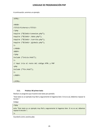 Lenguaje de Programación PHP | PDF