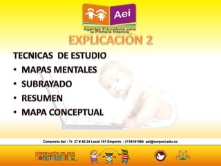 TÉCNICAS DE ESTUDIO (Para agentes educativos)