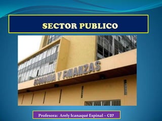 SECTOR PUBLICO Profesora:  ArelyIcanaqué Espinal – C07 
