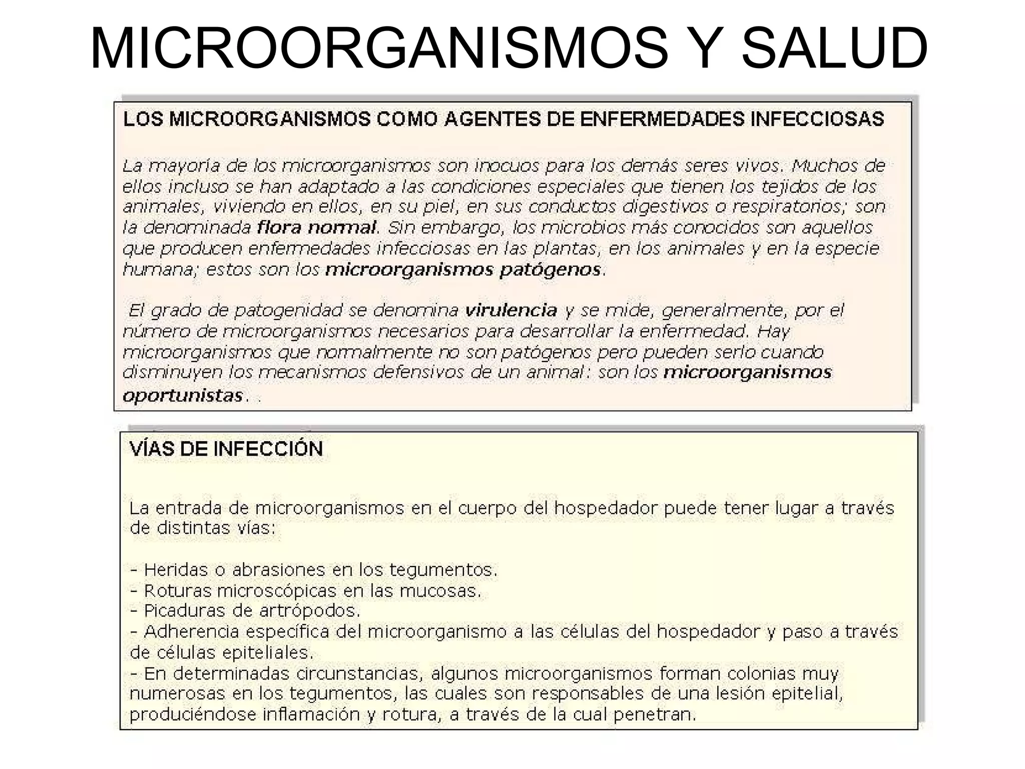 MICROORGANISMOS Y SALUD