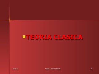  TEORIA           CLASICA



25/05/12         Miguel A. Herrera Murillo   32
 