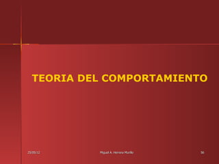 TEORIA DEL COMPORTAMIENTO




25/05/12   Miguel A. Herrera Murillo   56
 