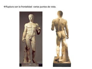 Ruptura con la frontalidad: varios puntos de vista.
 