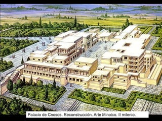 Palacio de Cnosos. Reconstrucción. Arte Minoico. II milenio.
 