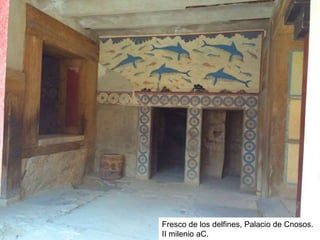 Fresco de los delfines, Palacio de Cnosos.
II milenio aC.
 