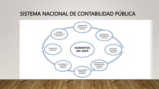 SISTEMA NACIONAL DE CONTABILIDAD PÚBLICA
 