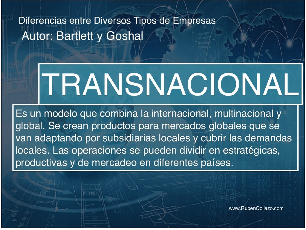 Diferencias entre empresas multinacionales, globales y transnacionales Diferencias entre empresas multinacionales, globales y transnacionales