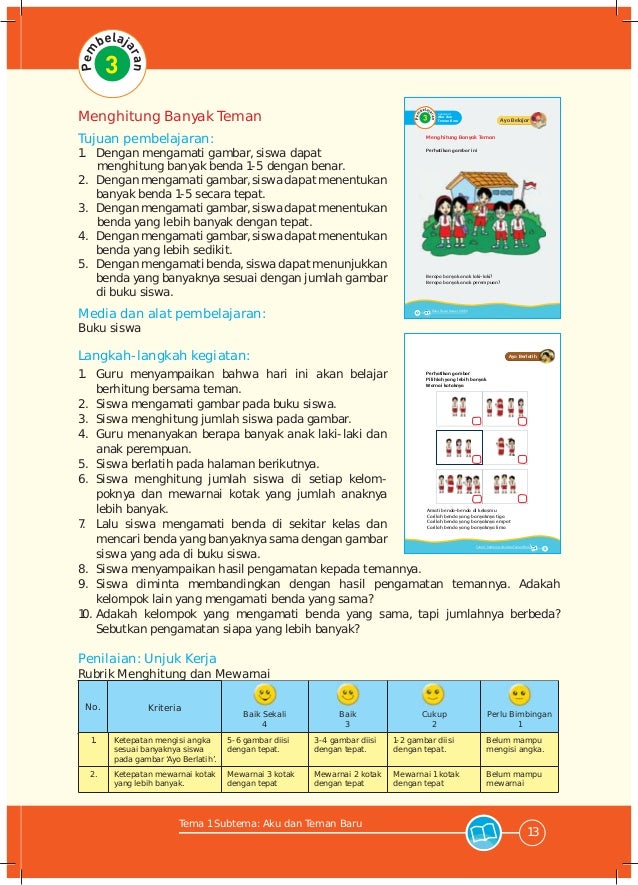 Tema 1, diriku 1-kurikulum 2013-buku guru-bse kelas 1 sd