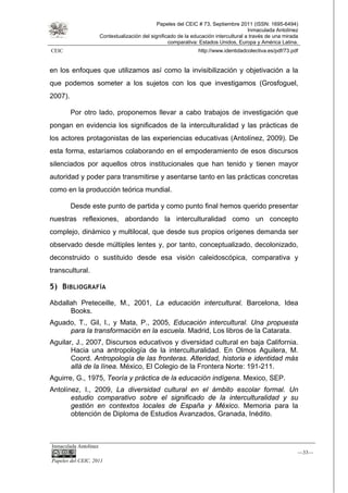 Papeles del CEIC # 73, Septiembre 2011 (ISSN: 1695-6494)
Inmaculada Antolínez
Contextualización del significado de la educ...