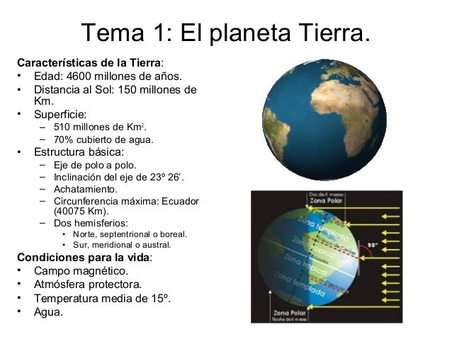 Tema 1 El Planeta Tierra
