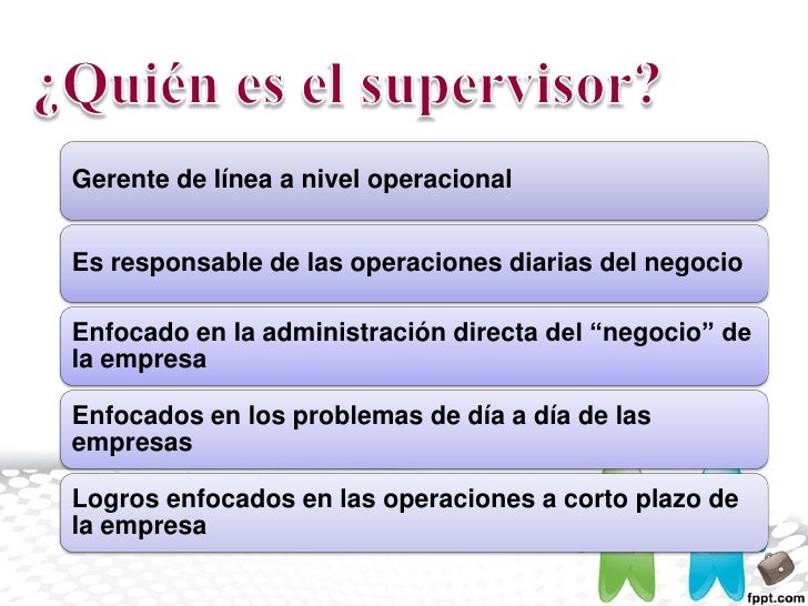 FUNCIONES DEL SUPERVISOR