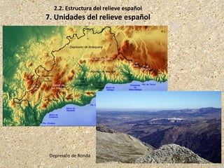 Depresión de Ronda
2.2. Estructura del relieve español
7. Unidades del relieve español
 
