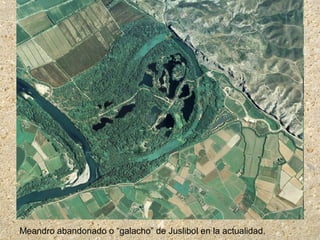 Meandro abandonado o “galacho” de Juslibol en la actualidad.
 