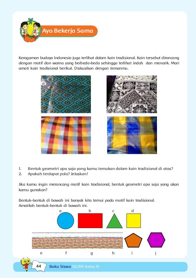 Tema 1 Indahnya Kebersamaan Kurikulum 2013 Bse Kelas 4 Sd Buku Siswa