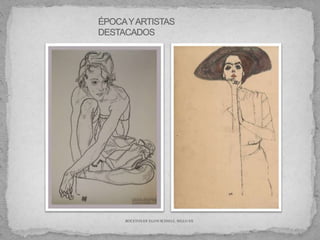 BOCETOS DE EGON SCHIELE. SIGLO XX
 