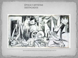 BOCETOS PREPARATORIOS PARA EL GUERNIKA DE PABLO PICASSO. SIGLO XX
 