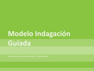 Competencia para Manejar Información
 