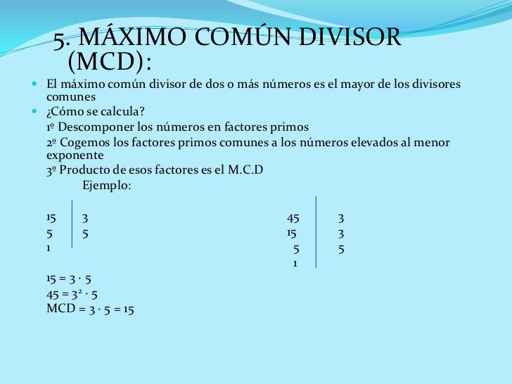 M c m De 15 Y 8 Tema 1 múltiplos y divisores