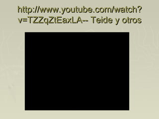 http://www.youtube.com/watch?http://www.youtube.com/watch?
v=TZZqZtEaxLA-- Teide y otrosv=TZZqZtEaxLA-- Teide y otros
 