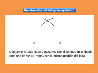 Construcción del triángulo equilátero
 
