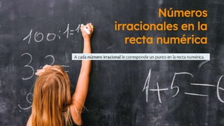 Números
irracionales en la
recta numérica
 