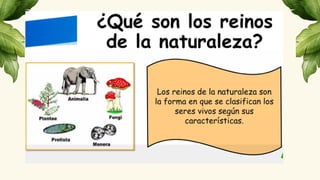 tema 1 para sexto de secundaria, Los reinos de la naturaleza | PPTX