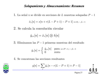Página 25Solapamiento y Almacenamiento (III)Despreciamos Las muestras incorrectasBloques de L muestras solapados P-1L=4P=3N=40L-10L-P+12L-P2(L-P+1)Faltanlas P-1 primeras muestas