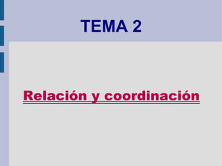 TEMA 2 Relación y coordinación 