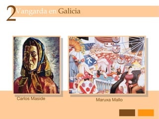 Cubismo Movemento que naceu inicialmente como escola pictórica (considérase a obra de Picasso  As señoritas de Avignon , 1907, a iniciadora deste movemento). 2 A poesía de Vangarda.  Ismos literarios As señoritas de Avignon Pablo Picasso 