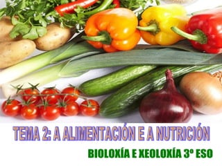 TEMA 2: A ALIMENTACIÓN E A NUTRICIÓN BIOLOXÍA E XEOLOXÍA 3º ESO 