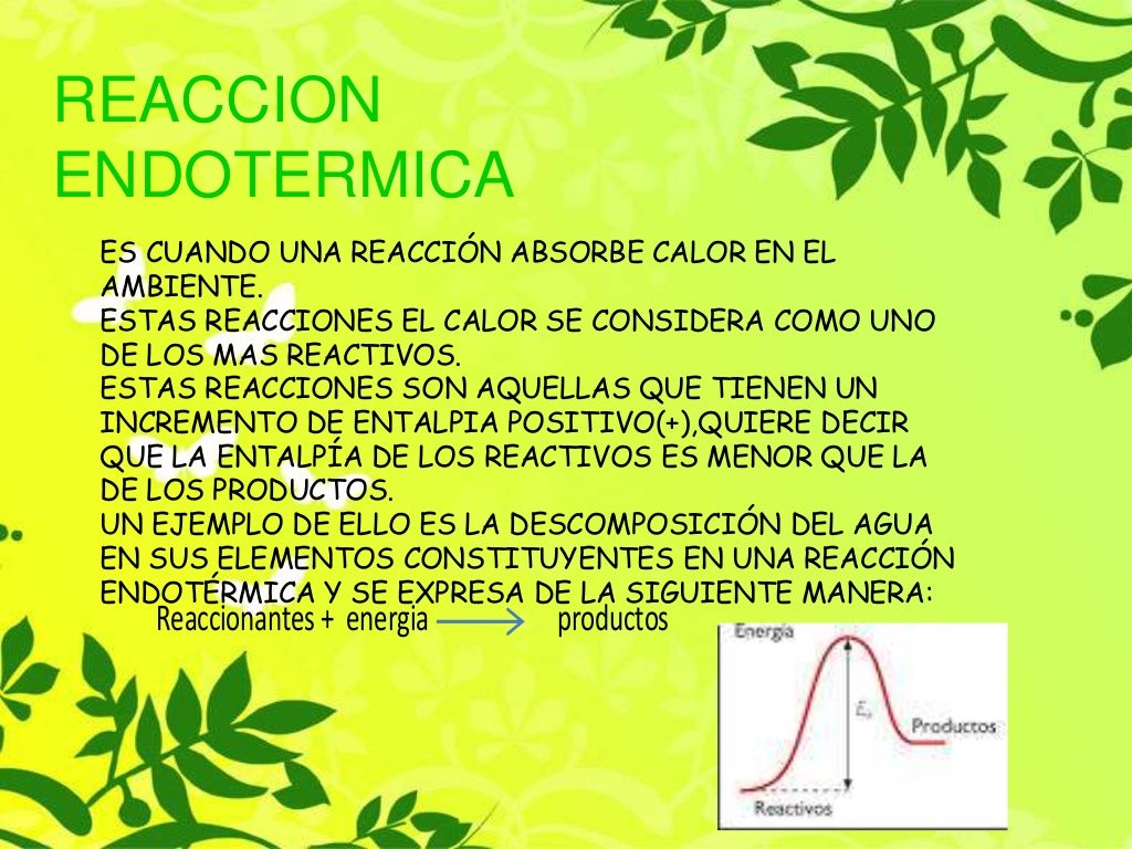 reacciones quimicas endotermicas y exotermicas reacciones quimicas endotermicas y exotermicas