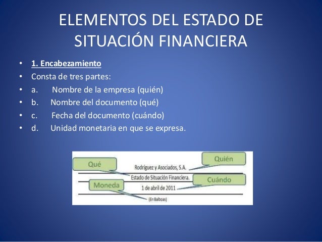 Tema 2.1 concepto y elementos del estado de situación financiera