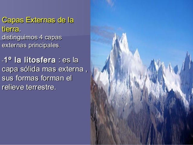 Tema 2 1ESO Curso 2016 2017 El Relive Terrestre 