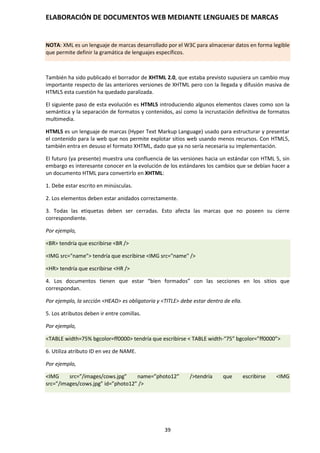 Formato Xhtml Elaboración de documentos web mediante lenguajes de marcas | PDF