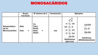 MONOSACÁRIDOS
 