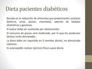 Dieta en pacientes con
estreñimiento
Basada en la ingesta de alimentos ricos en residuos tales como
legumbres (guisantes, ...