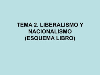 TEMA 2. LIBERALISMO Y
NACIONALISMO
(ESQUEMA LIBRO)
 