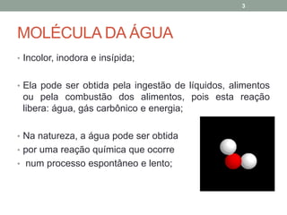 Tema 2 composição química celular - água e sais minerais | PPTX