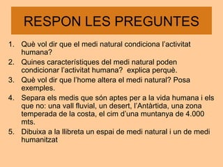 Tema 2.el medi i l'activitat humana | PDF