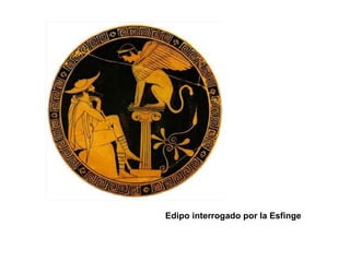 Edipo interrogado por la Esfinge 