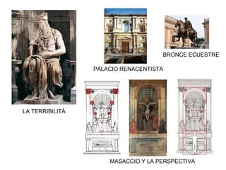 MASACCIO Y LA PERSPECTIVA LA TERRIBILITÁ BRONCE ECUESTRE PALACIO RENACENTISTA 