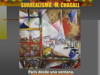 SURREALISMO. M. CHAGALL
París desde una ventana.
 