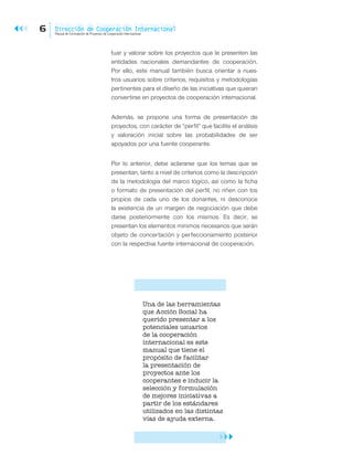 Manual para Formulación de Proyectos de Cooperación Internacional | PDF