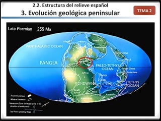 TEMA 2
2.2. Estructura del relieve español
3. Evolución geológica peninsular
 