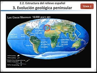 TEMA 2
2.2. Estructura del relieve español
3. Evolución geológica peninsular
 