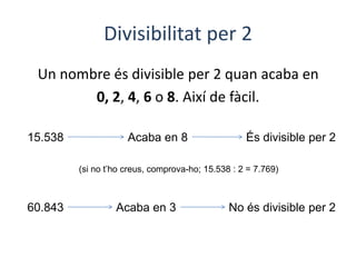 Tema 2 1r eso divisibilitat