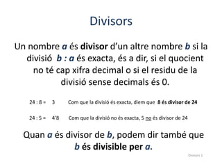 Tema 2 1r eso divisibilitat